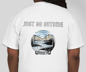 Outsider white just go outside t-shirt