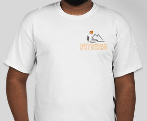 Outsider white just go outside t-shirt