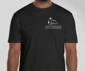 Outsider black just go outside t-shirt